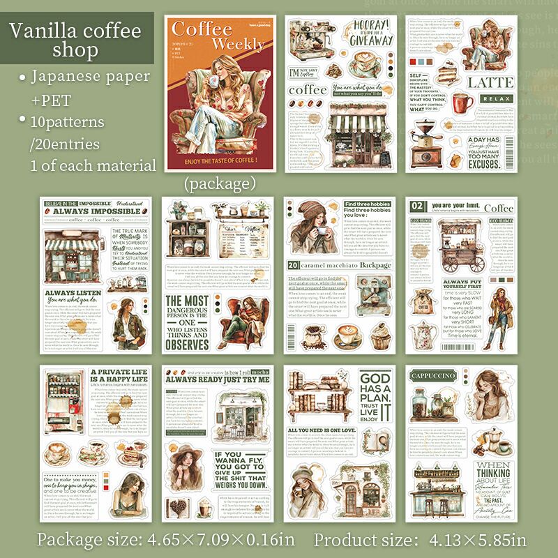 Coffee Weekly Sticker Book