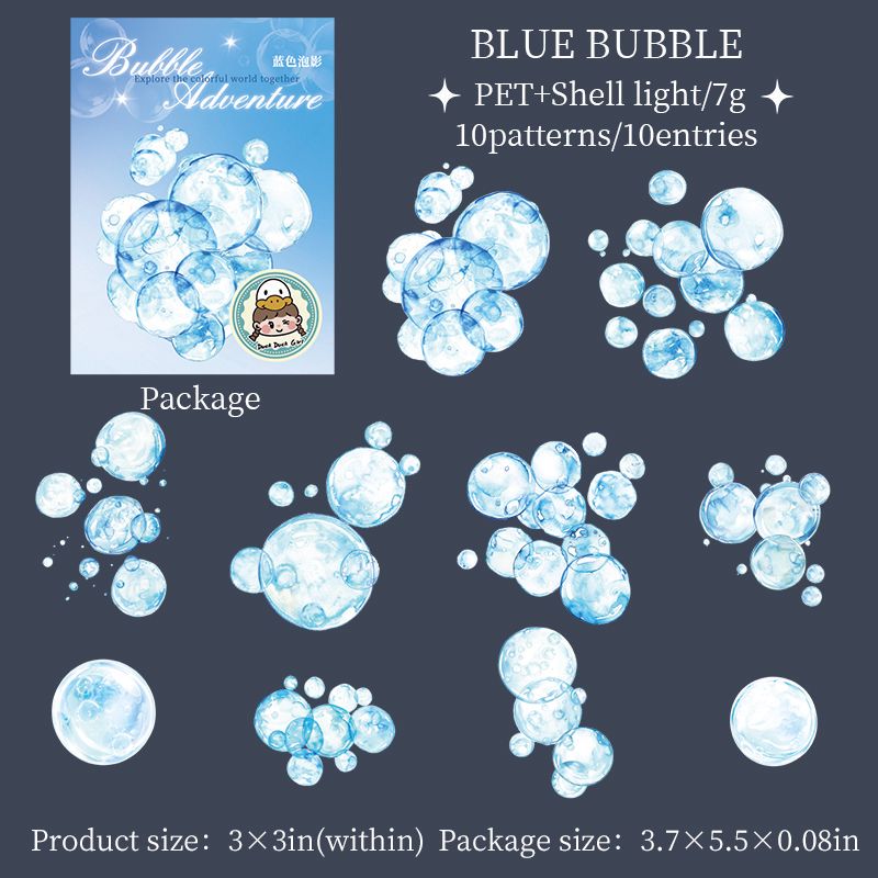 Bubble Adventure Sticker 10pcs