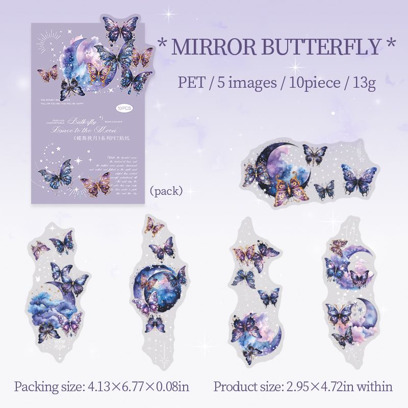 Butterfly Moon Sticker