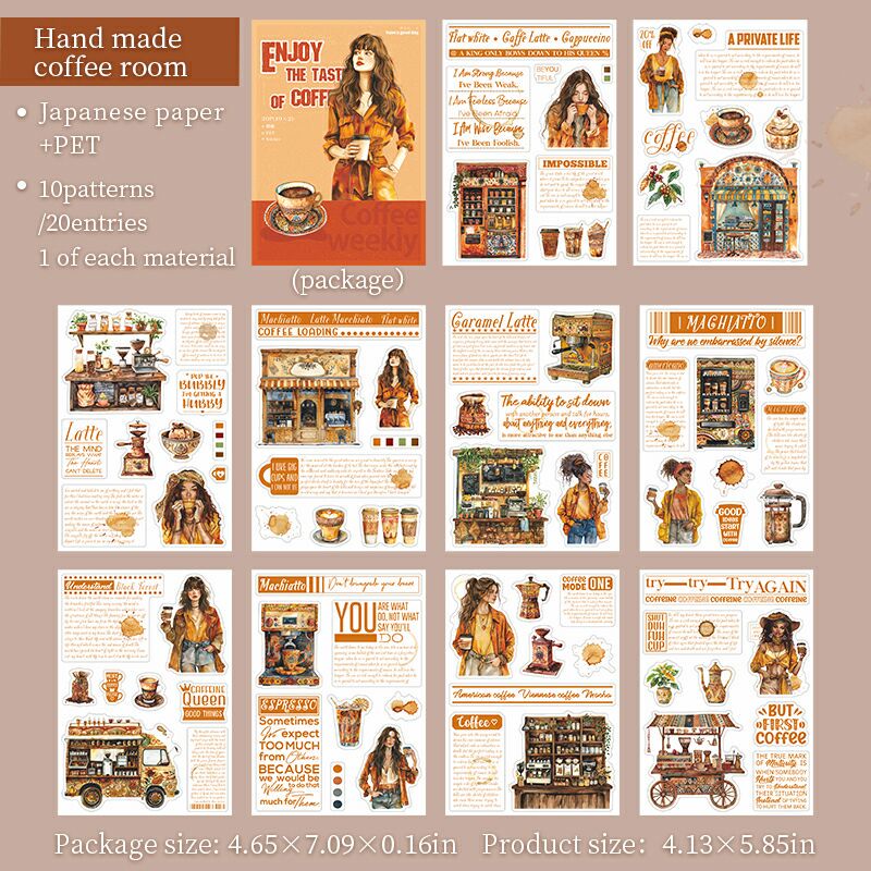 Coffee Weekly Sticker Book