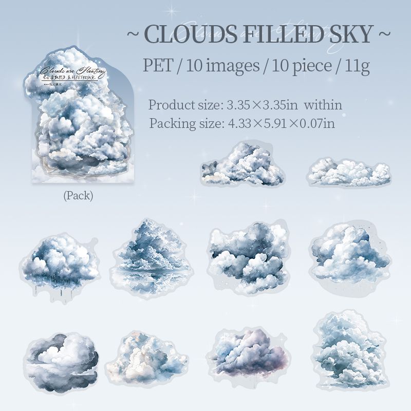 Floating Clouds Sticker