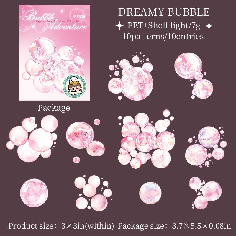 Bubble Adventure Sticker 10pcs