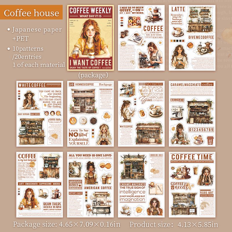 Coffee Weekly Sticker Book