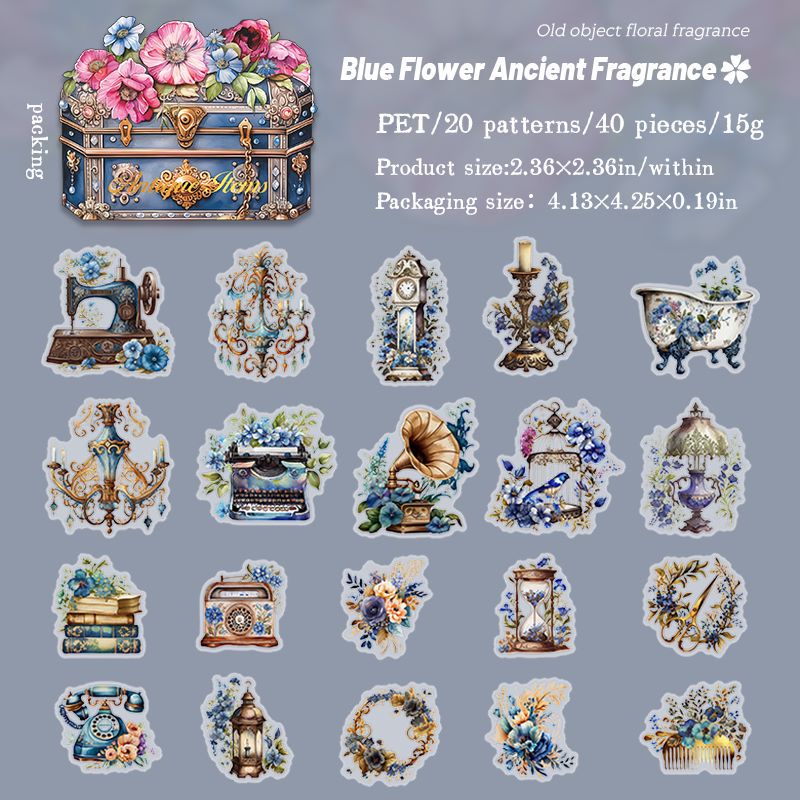 Old Object Floral Fragrance Sticker