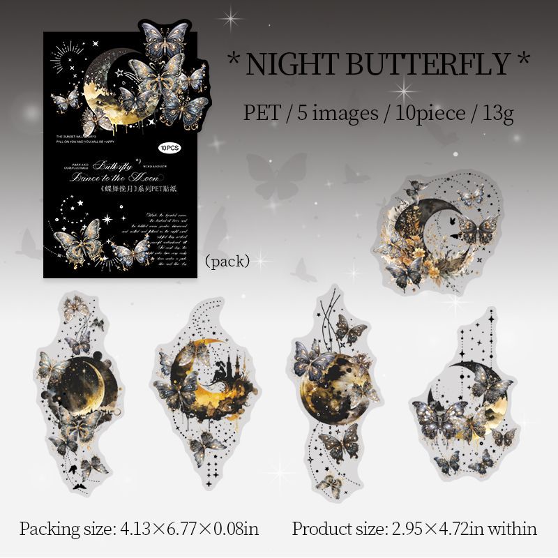 Butterfly Moon Sticker