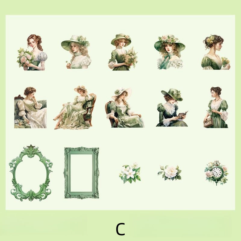 Victorian Elegant Ladies Sticker