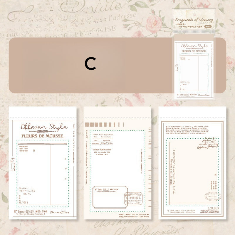 Memory Fragments Memo Pad