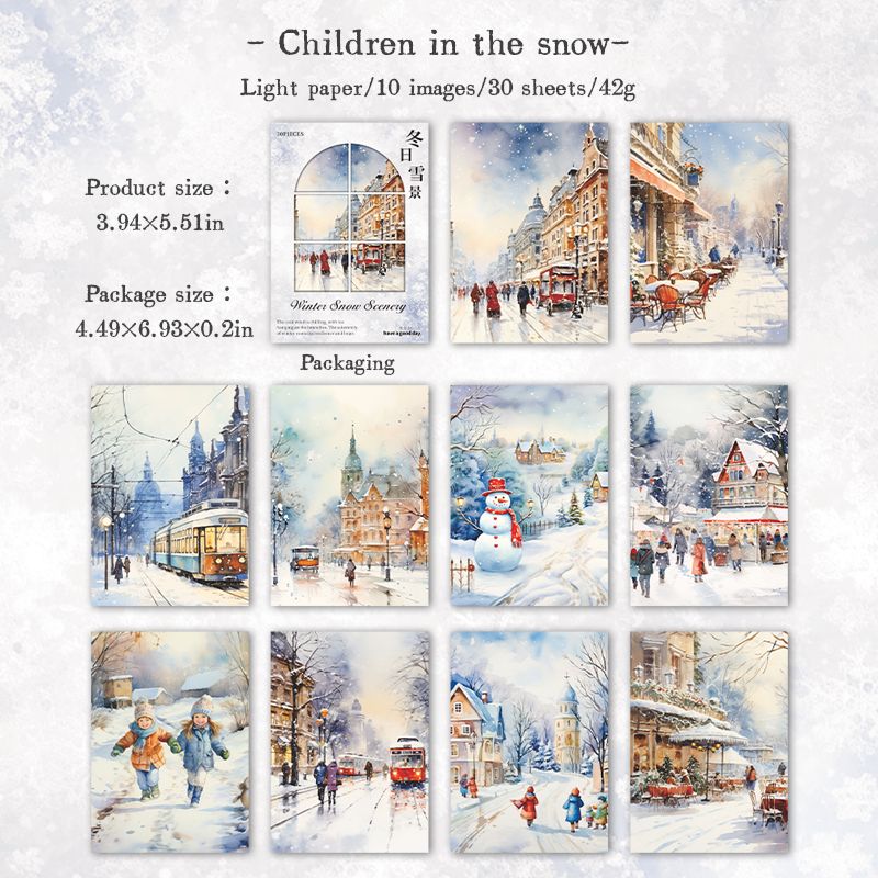 Winter Snowy Scenery Papers