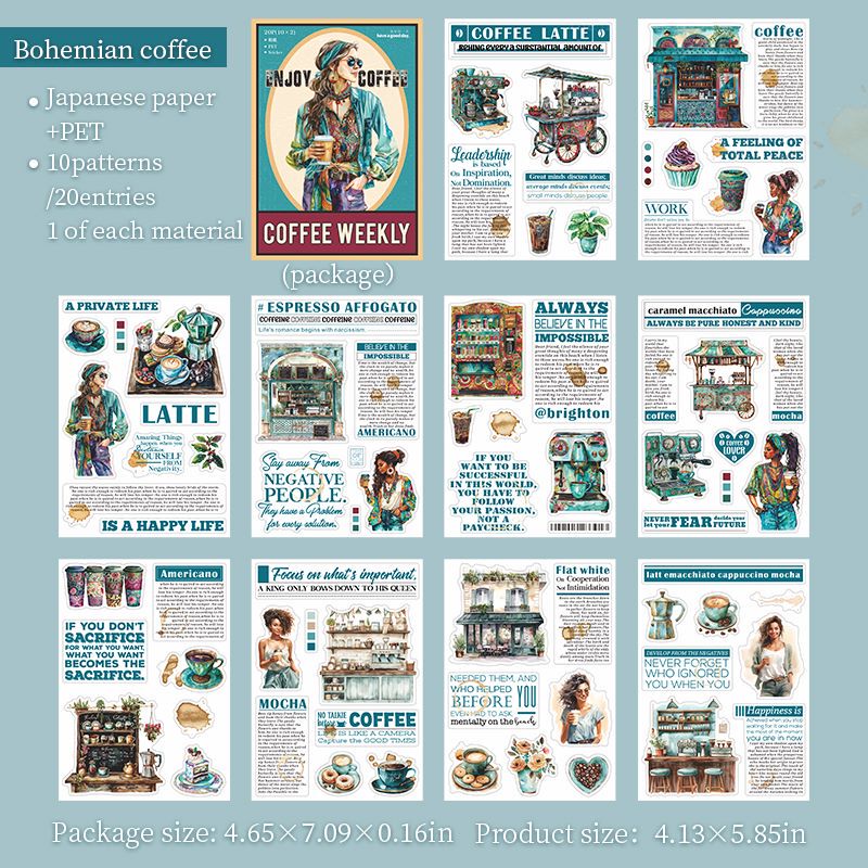 Coffee Weekly Sticker Book