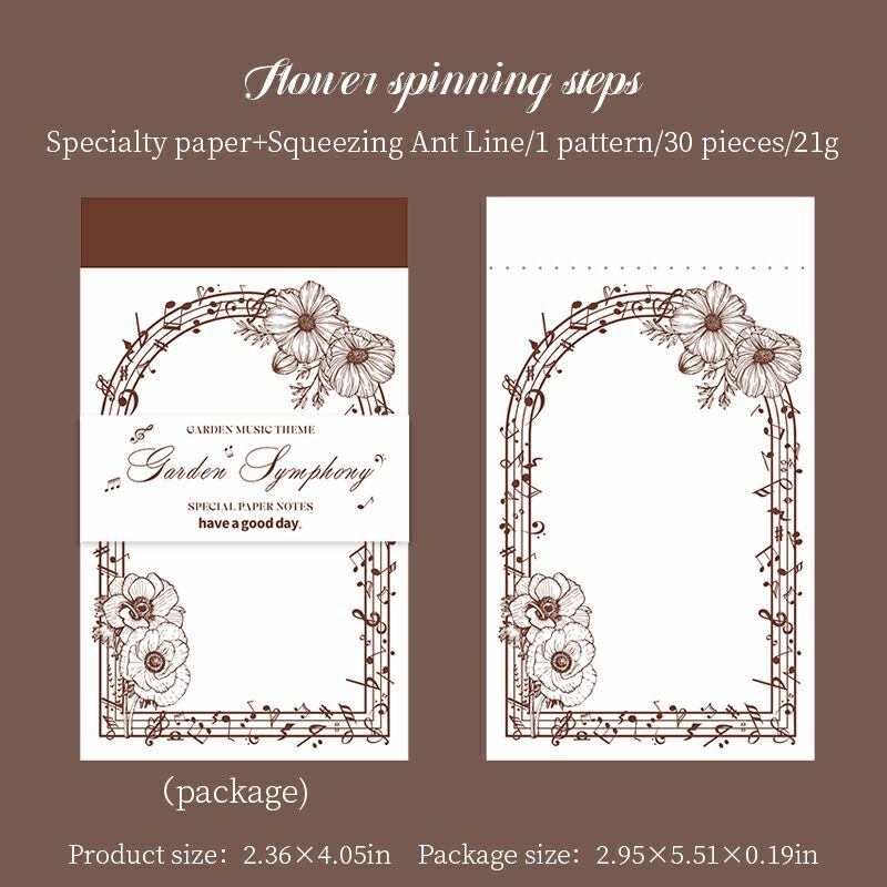 Garden Symphony Notepads 30pcs