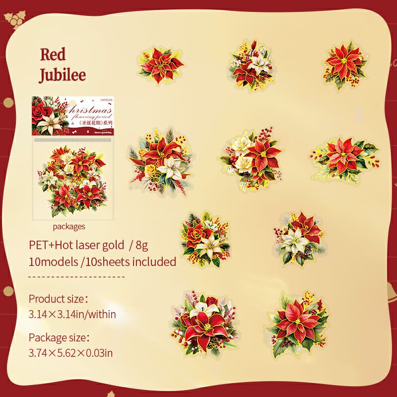 Christmas Blooms Sticker