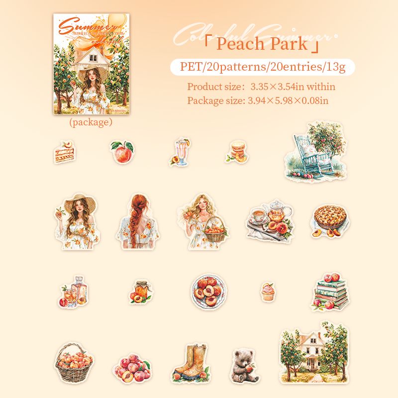 Colorful Summer Fruit Character Stickers