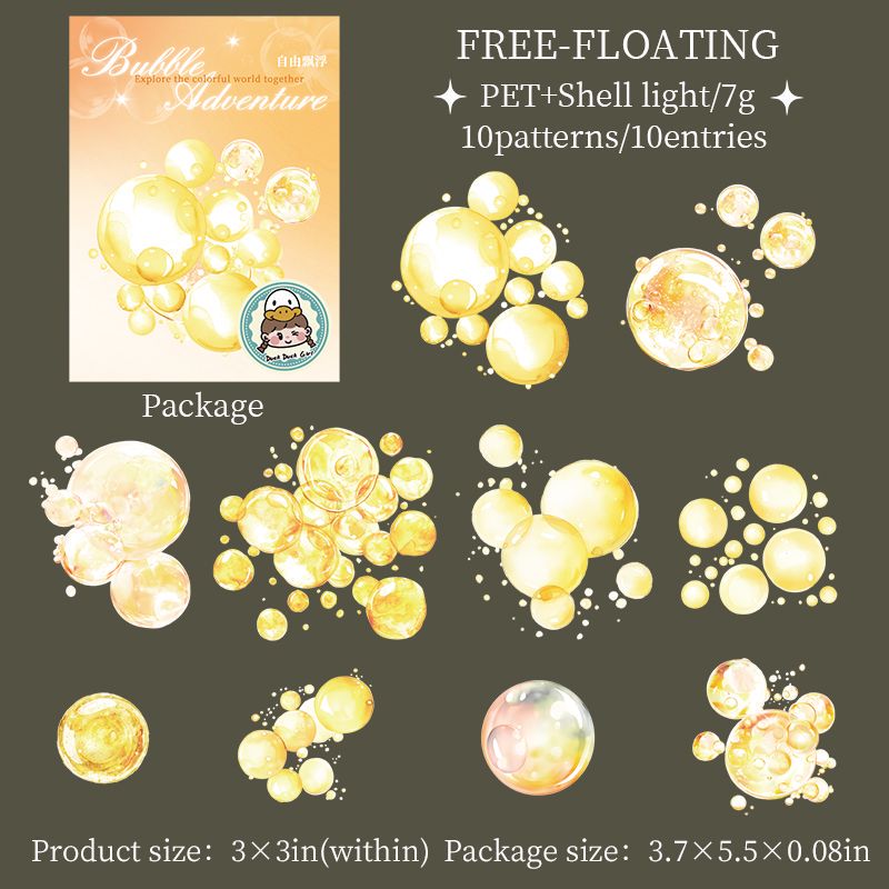 Bubble Adventure Sticker 10pcs