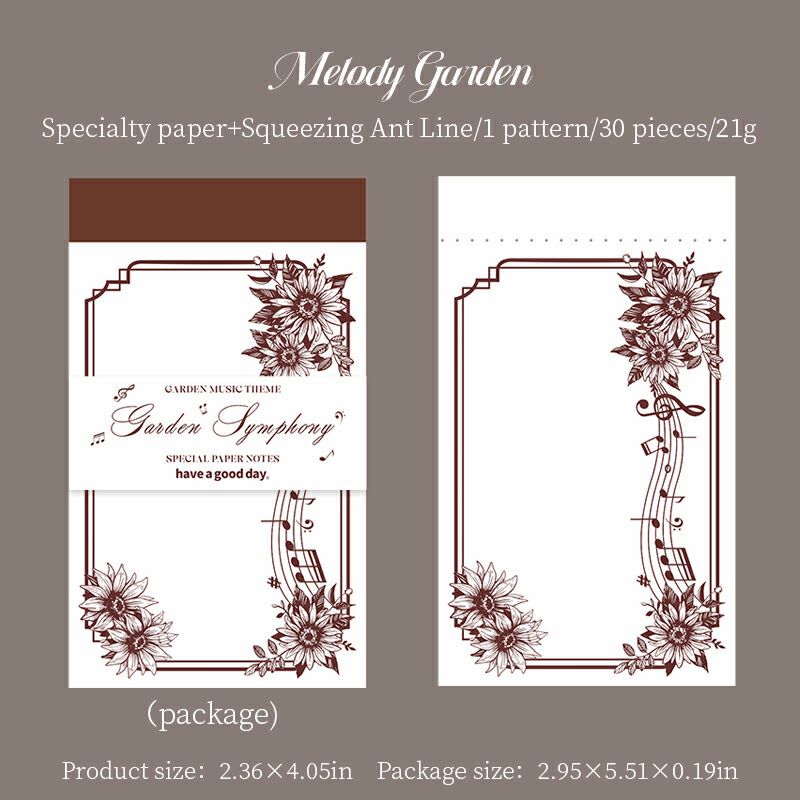 Garden Symphony Notepads 30pcs