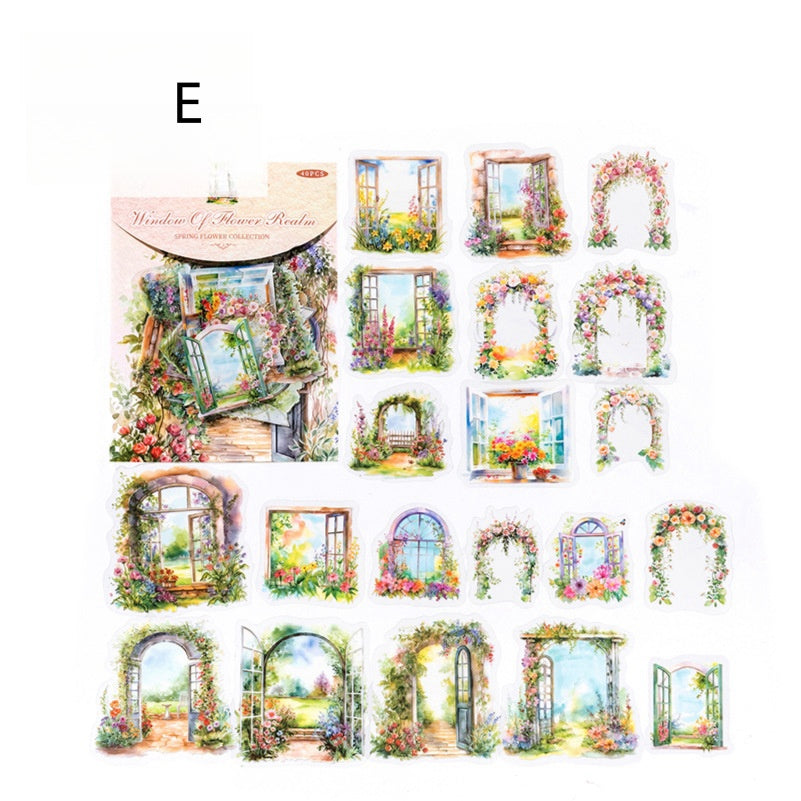 Floral Meadow Sticker 40pcs