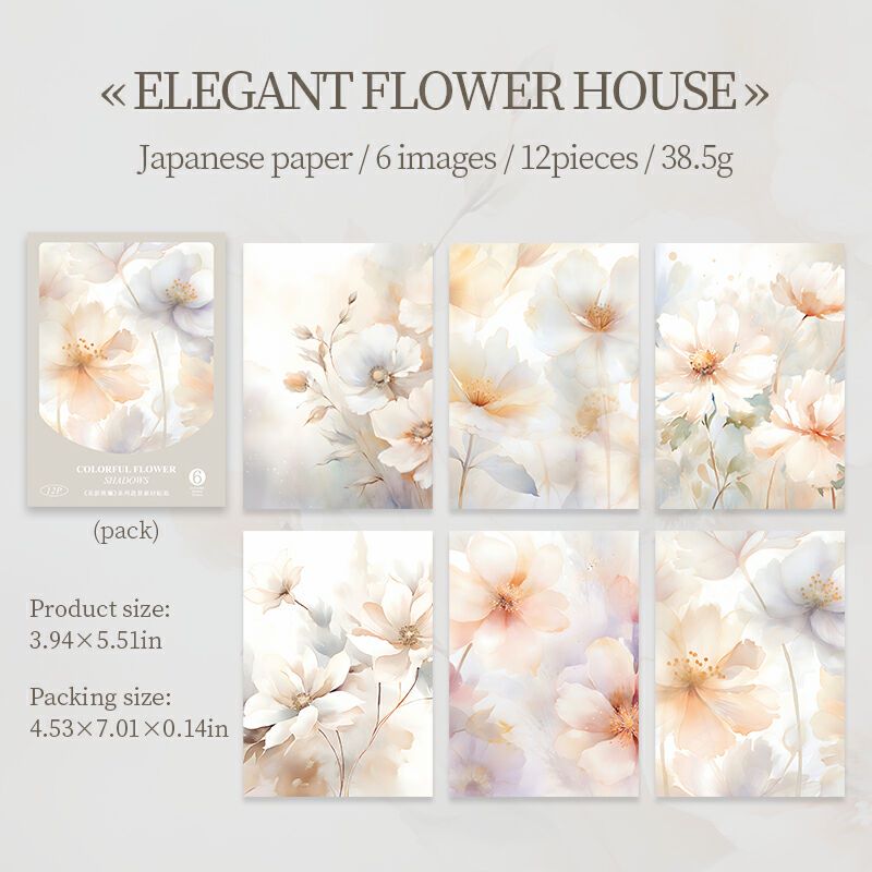 Radiant Floral Shadows Paper