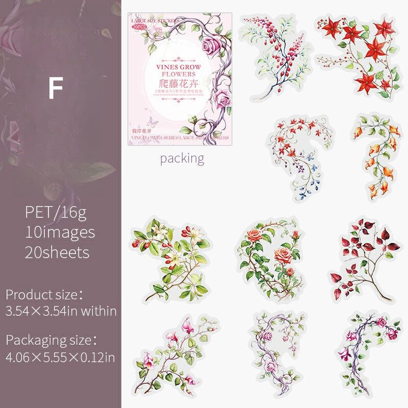 Vines Grow Floral Stickers