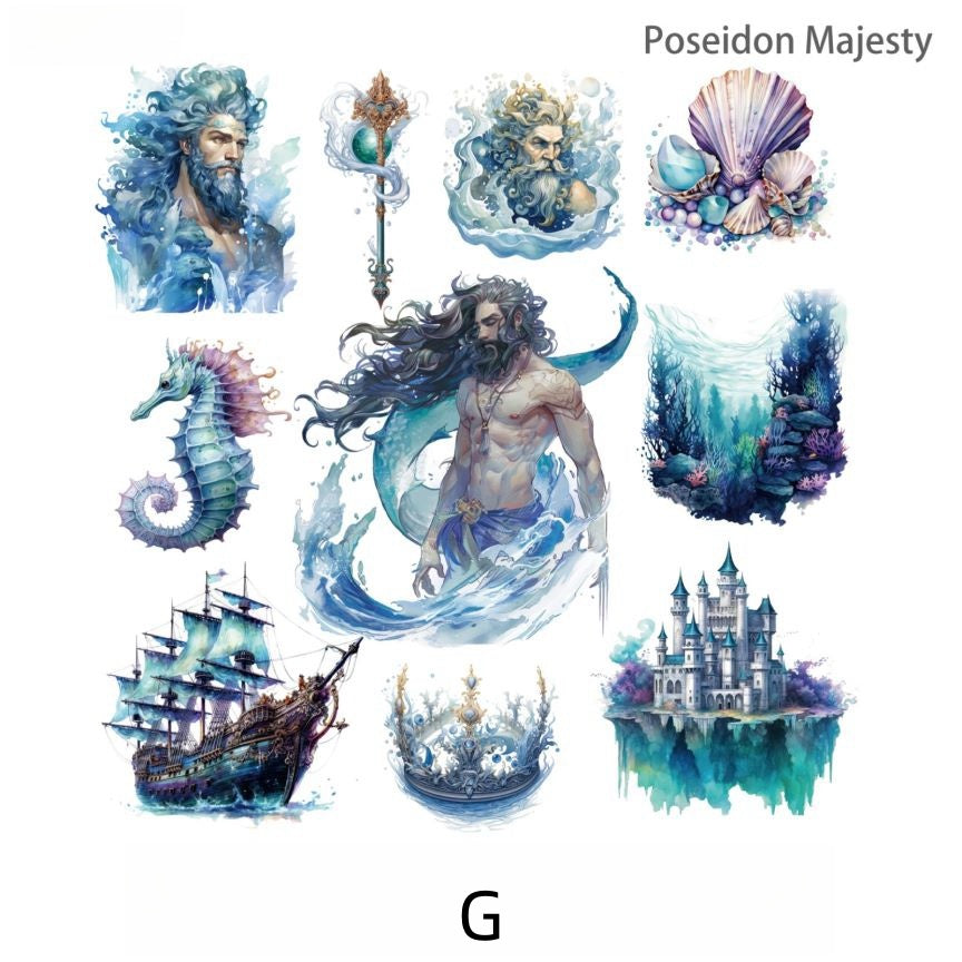 Mermaid Sea God Sticker