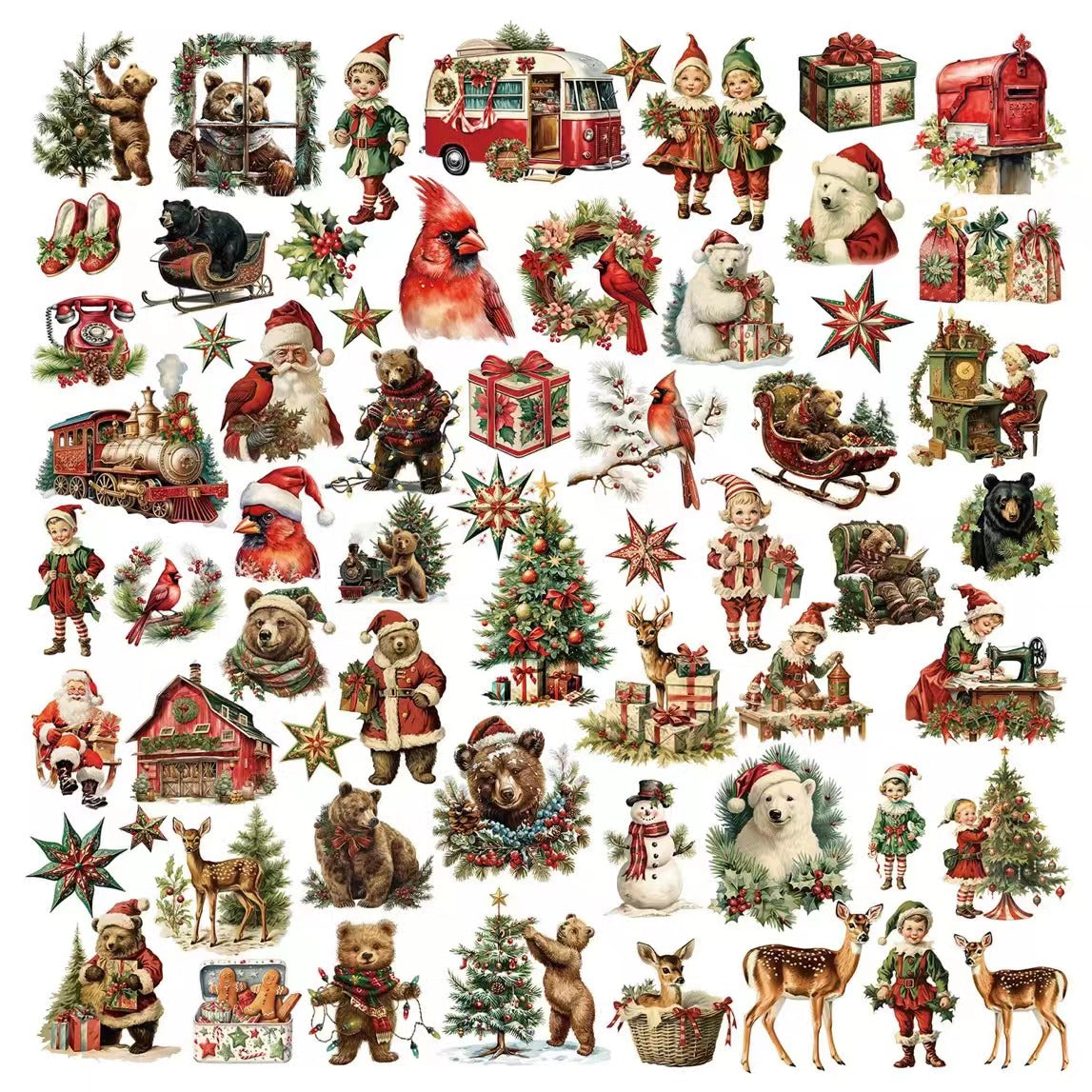 Christmas Bear Vellum Stickers