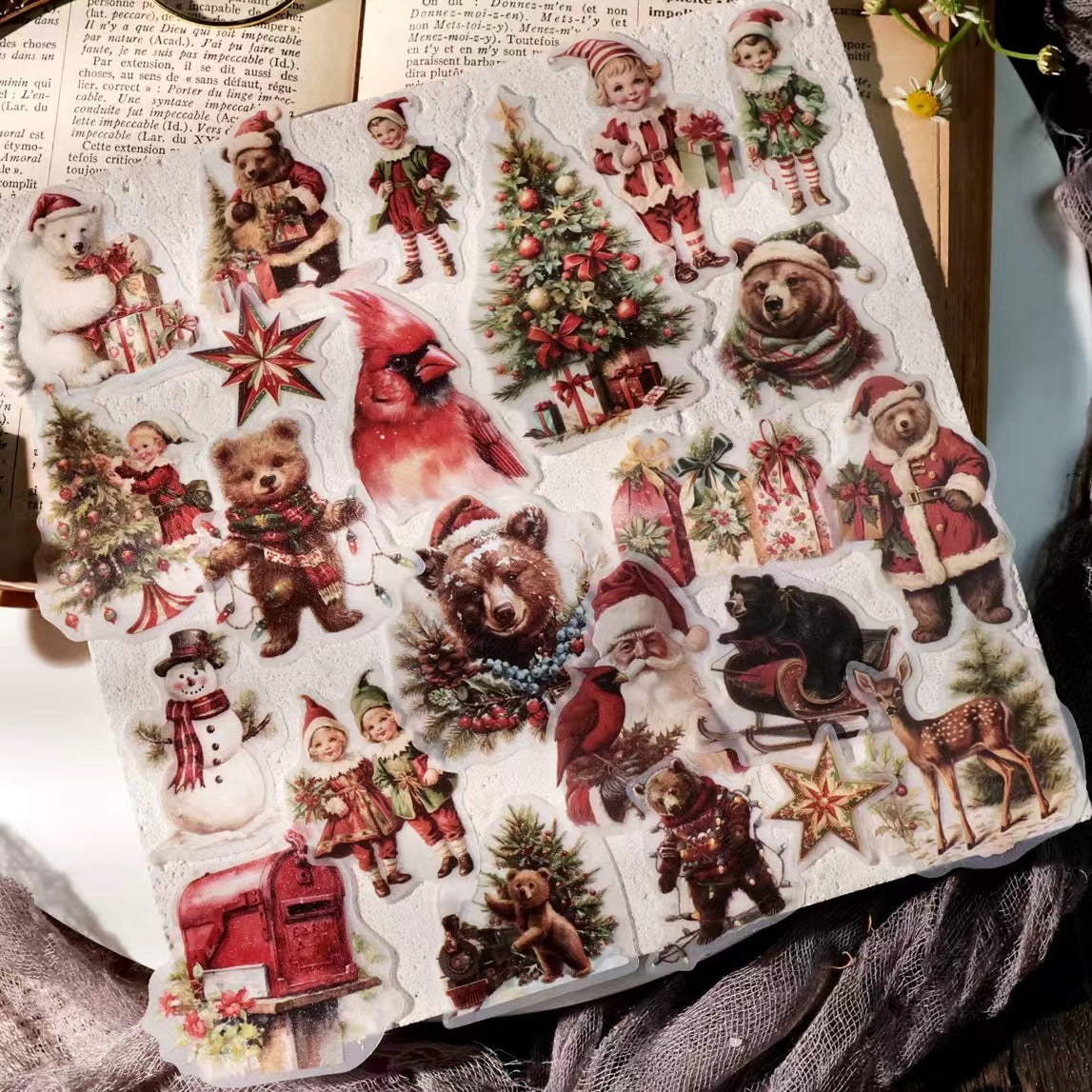 Christmas Bear Vellum Stickers