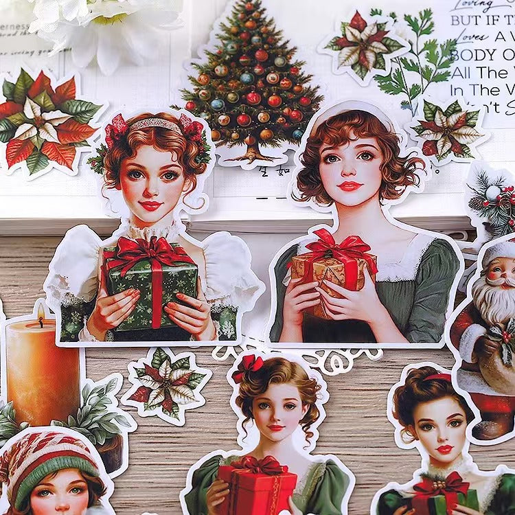 Cute Christmas Girl Sticker