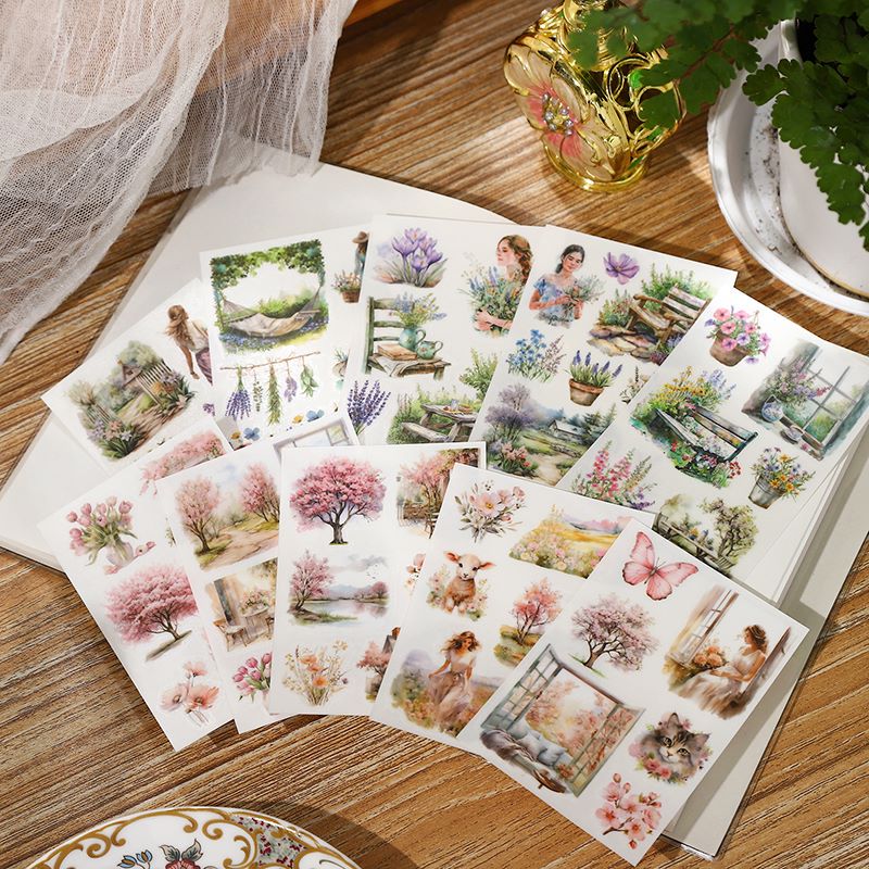 Monet and the Garden Rub-on Sticker