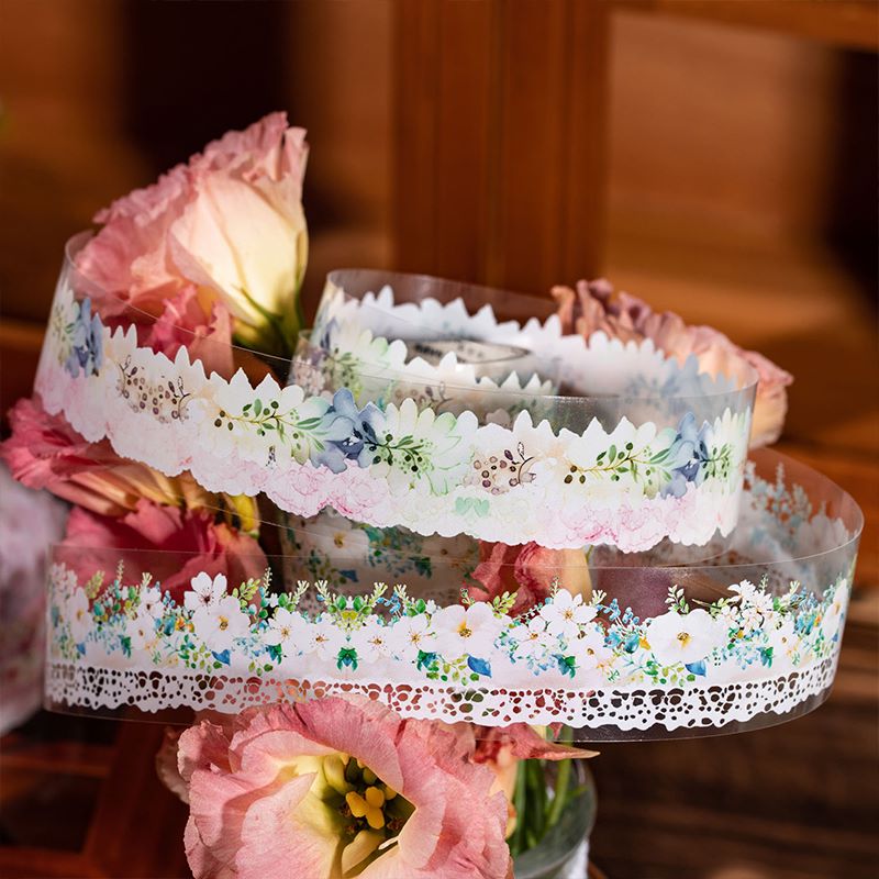 Watercolor Floral  Lace Tape