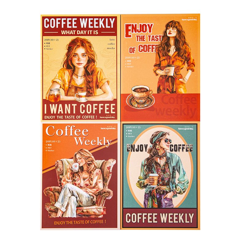 Coffee Weekly Sticker Book