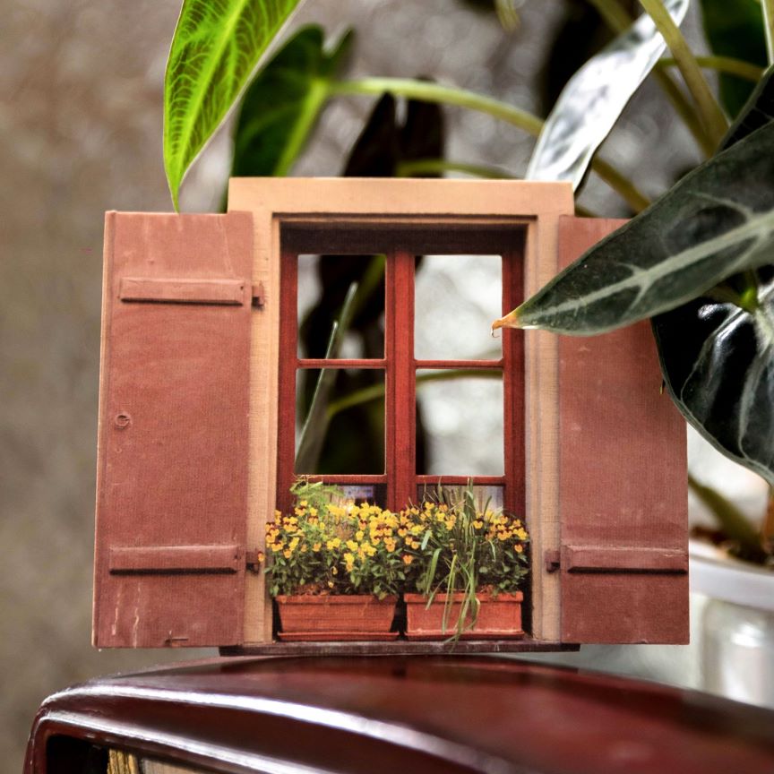 Hollowed-out Floral Window Sticker