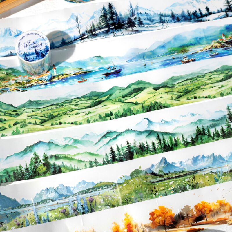 Mountain Forest Scenery Pre-Cut Tape