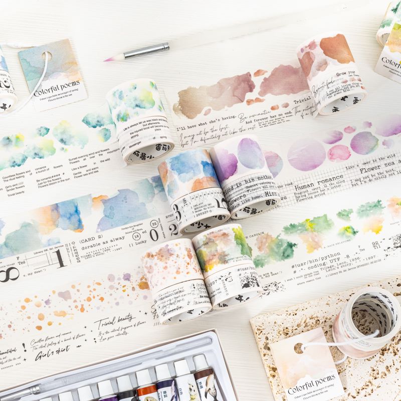 Colorful Poems Washi Tape