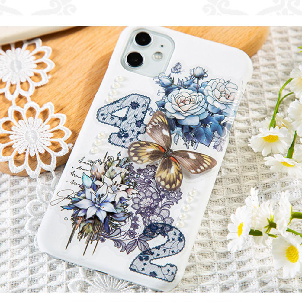 Lace Flower Number Sticker
