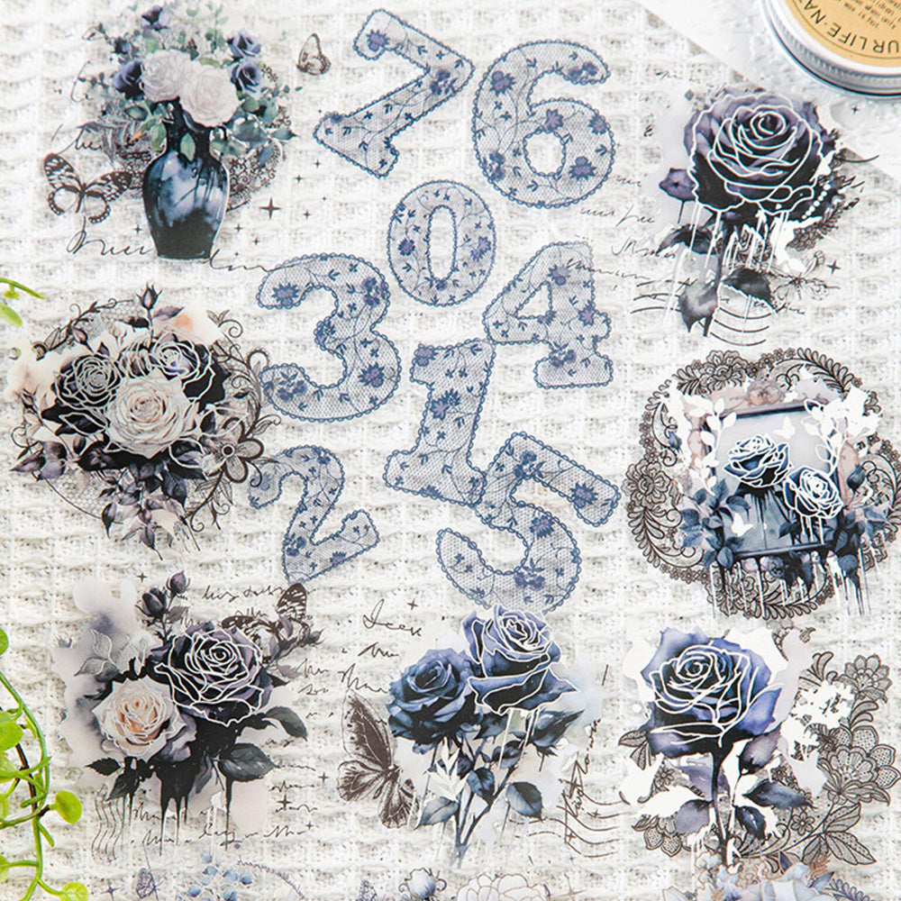 Lace Flower Number Sticker