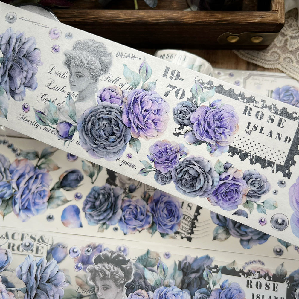 6.5cm*200cm Dark Moon flower Tape