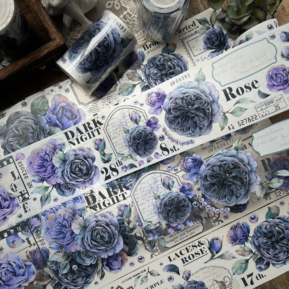 6.5cm*200cm Dark Moon flower Tape