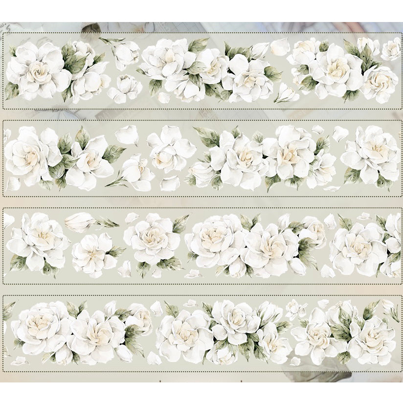 5.5cm*100cm Vintage White Gardenia Tape