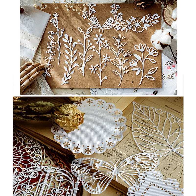 Hollow Lace Cut Decorative Papers