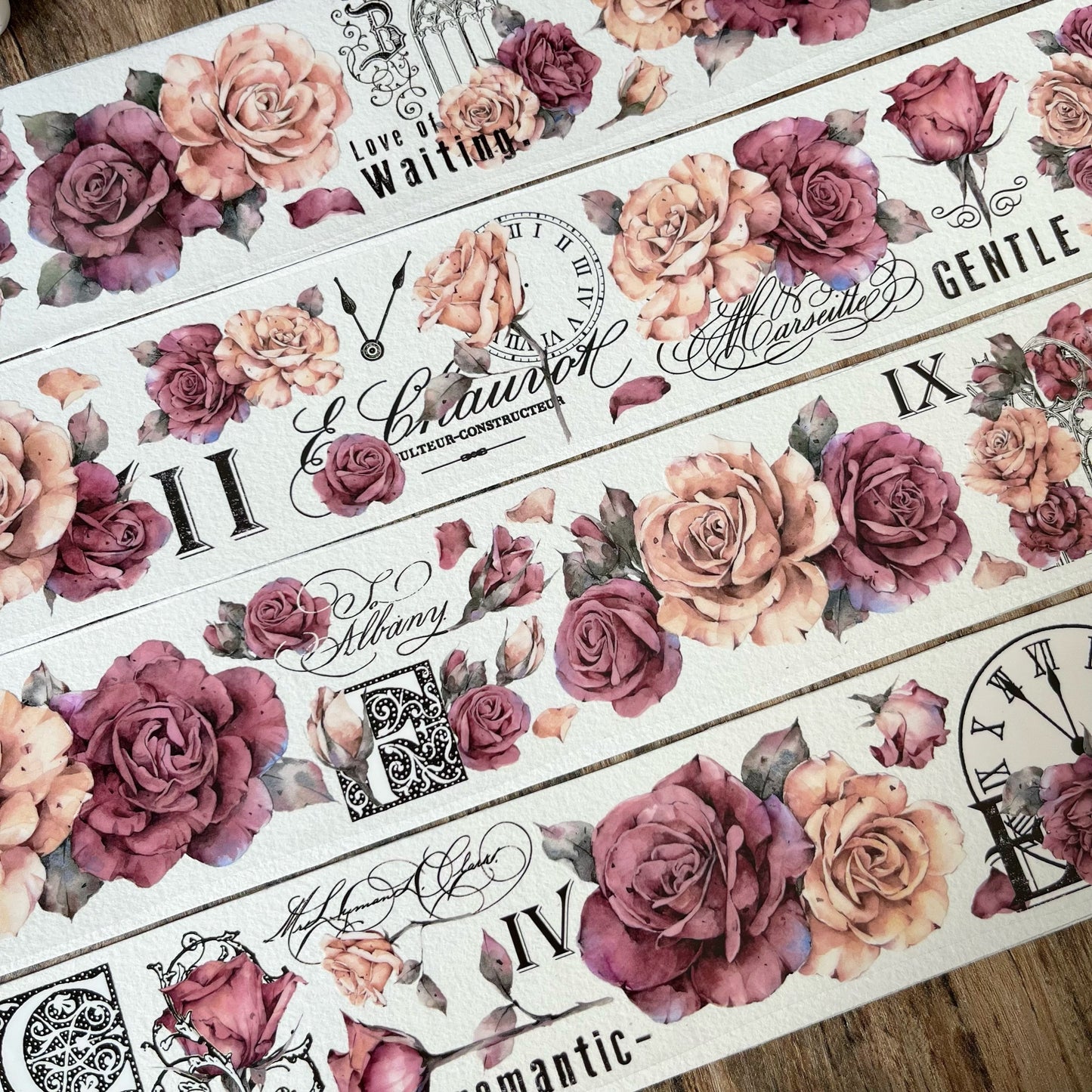 6cm*150cm Retro Rose Washi PET Tape