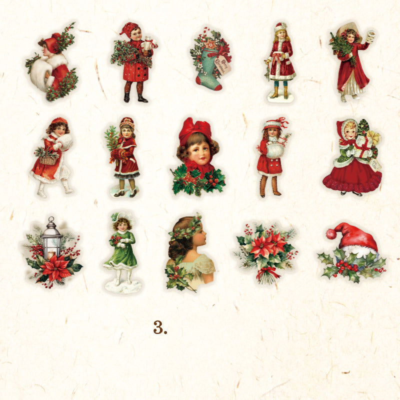 Sparkling Christmas Stickers 30pcs