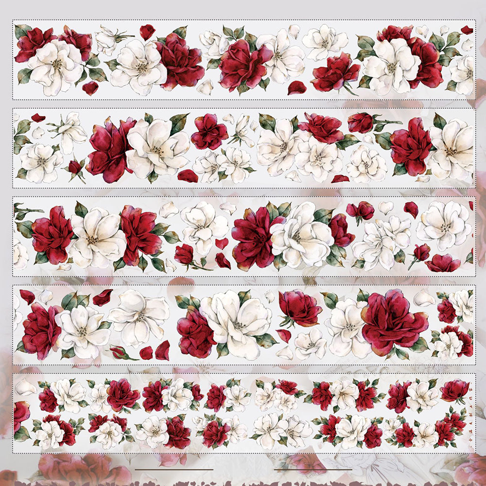 5.5cm*150cm Burning Summer Flower Tape