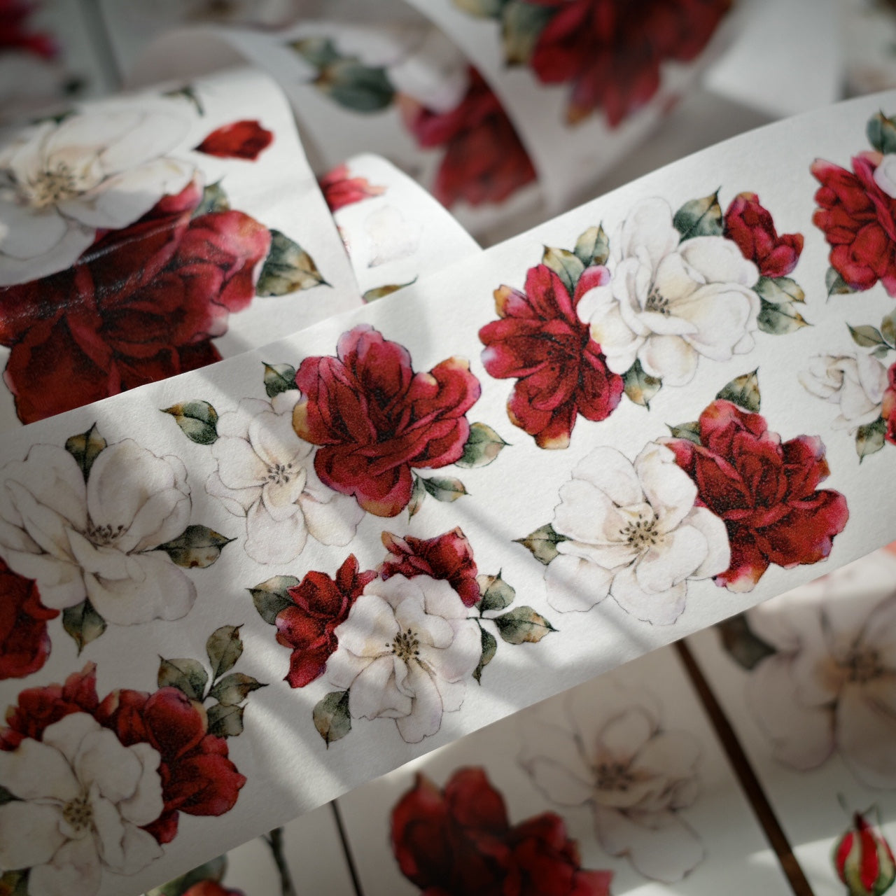 5.5cm*150cm Burning Summer Flower Tape