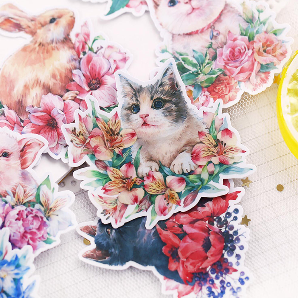 Animal and Flower Stickers 14PCS