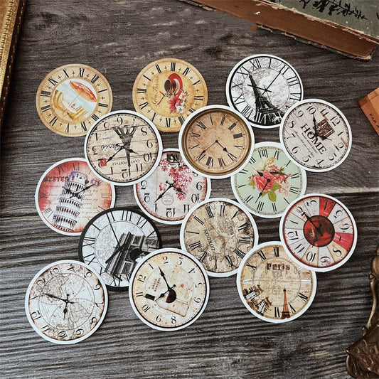 Tim Holtz Vintage Style Decorative Clock Face Stickers