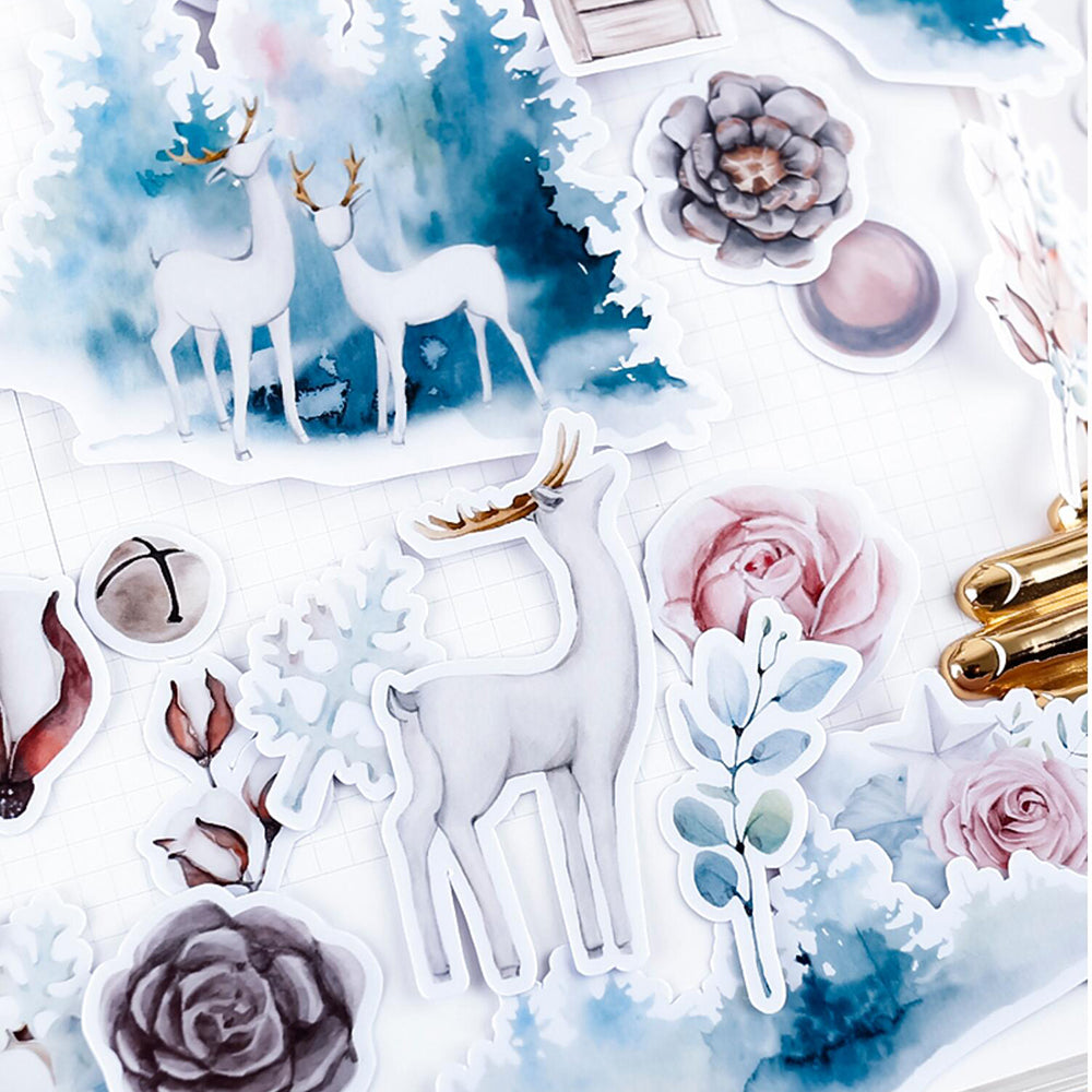 Deer In the Woods Stickers 40PCS