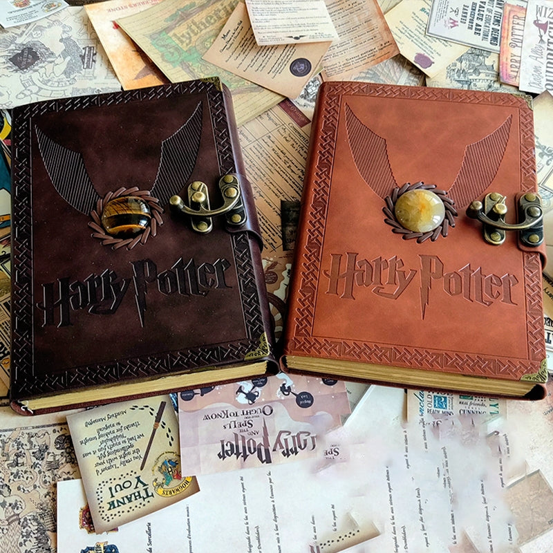 Harry Potter Gold Snitch Retro Kraft Notebook