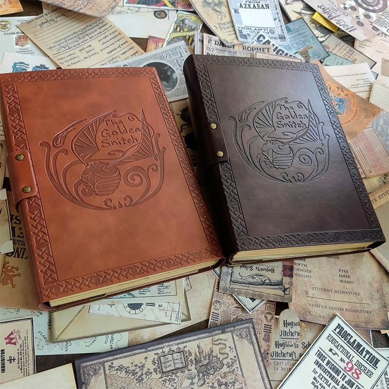 Harry Potter Gold Snitch Retro Kraft Notebook