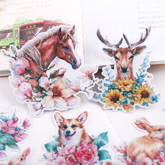 Animal and Flower Stickers 14PCS