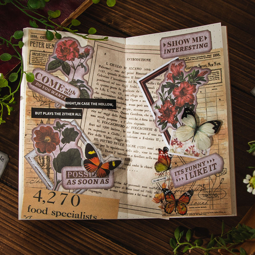 Vintage Plant Theme Sticker