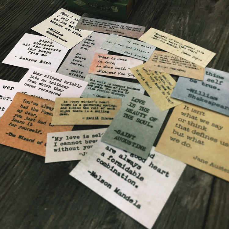 Vintage Quote Stickers 20PCS