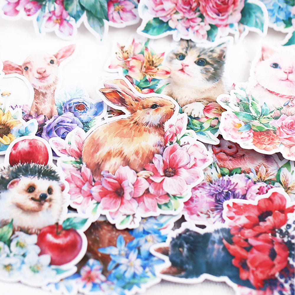 Animal and Flower Stickers 14PCS